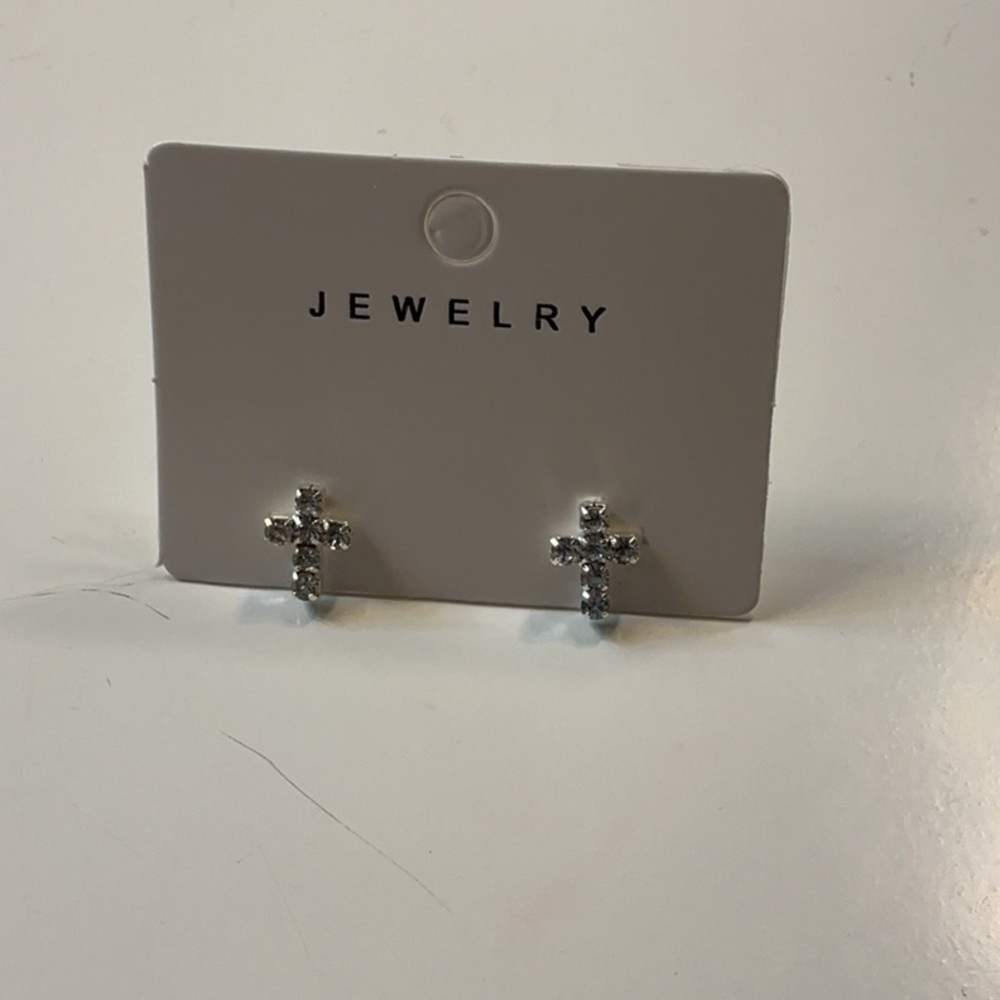 Silver Cross Earrings